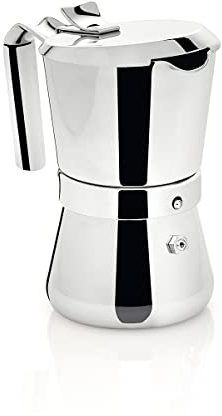 Giannini Caffettiera Giannina La Tradizione 3/1 tazza Acciaio inox Adatta all'induzione Made In Italy