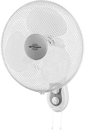 Orbegozo WF 0139 - Ventilador de pared, oscilante, 3 velocidades, temporizador, cabezal inclinable, aspas 35 cm, 40 W, Color Blanco