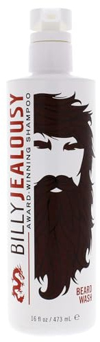 Billy Jealousy Beard Wash for Smooth, Manageable & Frizz-free Facial Hair, Beard Care Enriched with Hydrating Aloe & Strengthening & Conditioning Green Tea Extract, 16 Fl Oz