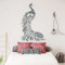 DecalStoreVienna Vinyl Wandtattoo Federn Feder Pfau Vogel Vögel Fauna Natur Wandaufkleber Wandsticker Wanddekoration Fototapete Dekoration für Kinderzimmer Badzimmer Schlafzimmer Wohnzimmer S46