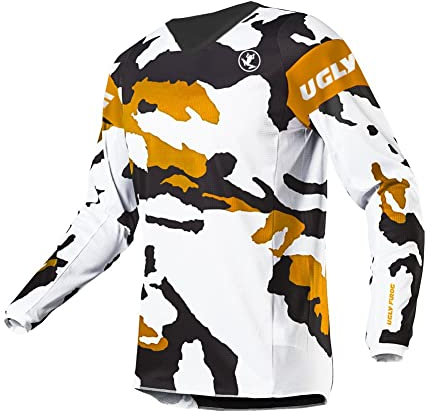 UGLY FROG Spezieller Design Cool Leistung Downhill Trikot Lange Ärmel Herren Mountainbike Freeride BMX Fahrradtrikot Motocross MTB/Downhill Bekleidung