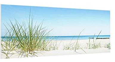 Bilderwelten Paraschizzi in Vetro - Baltic Sea Coast - Panoramico, Paraschizzi Cucina Pannello paraschizzi Cucina paraspruzzi per Piano Cottura Pannello per Parete Cucina, Misura (AxL): 50cm x 125cm