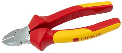 Dönges Seitenschneider, DIN ISO 5749, VDE isoliert, 160 mm (VDE-Seitenschneider Standardseitenschneider) Norm: DIN ISO 5749, DIN EN 60900/Farbe: rot/gelb, für weichen und mittelharten Draht