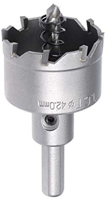 sourcing map Scie Cloche Carbure Trépan Scie à Trou 42mm Diamètre de Coupe pour 0.5mm-3mm Acier Inox 5mm Métal Feuille