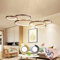 Moderne LED Pendelleuchte Dimmbar Hängeleuchte Esstischlampe Pendellampe Höhenverstellbar Hängelampe Kronleuchter für Wohnzimmer Esszimmer Büro Schlafzimmer Decken Lampe 120 * 75cm 88W Six rings