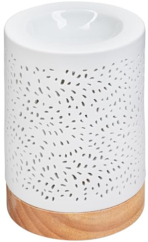 ONVAYA® Duftlampe Jan | Elektrisch | Farbe: Creme weiß | Aroma Diffuser | Aromalampe | Duftstövchen | Modernes Duftlicht (Jan)