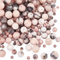OLYCRAFT 236 Stück Natürliche Rosa Zebra Jaspis Steinperlen 4mm/6mm/8mm/10mm Edelstein Runde Lose Perlen Kristall Energie Stein Für Schmuck Machen DIY Handgefertigt