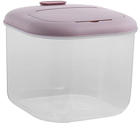 Angoily 10kg Cereal Storage Container, Plastic Rice Storage Container, Airtight Food Container with Lid for Rice, Beans, Grain and Flour (Pink)