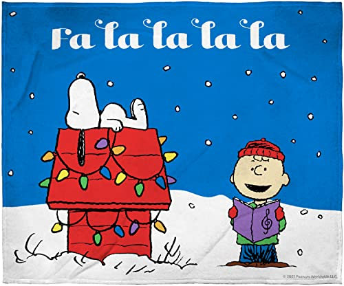 INTIMO Peanuts Charlie Brown and Snoopy Ultra Soft Sherpa Throw Blanket