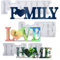 Mitening 3 Stück Epoxidharz Formen Buchstaben Set, Resin Gießharz Silikonform Kit 3D Harz Gießen Formen Set 3D Silikonform Love Home Family Live, für DIY Schmuck, Home Dekoration und Tisch Dekoration
