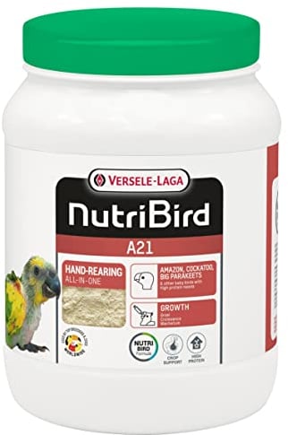 VERSELE-LAGA - NutriBird A21 - Handaufzuchtfutter für Jungpapageien - Amazonenpapagei, Palmkakadu, Großsittich - Eiweißreich - 800g