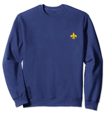 Lys jaune, fleur de lis, lys français, petite forme géométrique Sweatshirt