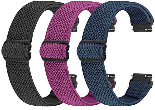 Vodtian Elastisch Uhrenarmbänder 16mm 18mm Schnellverschluss Nylon Loop Armband, Verstellbares Atmungsaktive Sport Ersatzarmband für Damen Herren