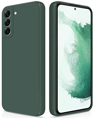 GiiYoon Hülle Kompatibel mit Samsung Galaxy S22 5G, Hochwertiges Liquid Silicone Case, Rundumschutz Handyhülle, Kratzfestes Weiches Mikrofaserfutter- grün