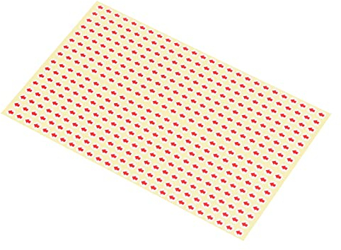 PATIKIL 0.2 Durchmesser 1Set/6240Stk Pfeil Aufkleber Kupfer Platte Kontrollanzeige Klebeband Rund Sign Etikett für Industrielle Arbeit Rot