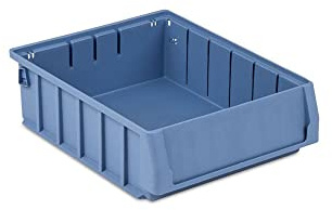 Regalkasten 300 BN mit Etikett & Schutzhaube | HxBxT 9x23,4x30cm | 4,4 Liter | Sichtlagerkasten, Sortimentskasten, Sortimentsbox, Kleinteilebox
