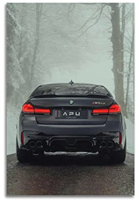 ISTI Sportwagen-Poster für BMW G90 M5 Cs, schwarzes Rennauto-Poster, dekoratives Gemälde, Leinwand, Wandposter und Kunstbild, modernes Familien-Schlafzimmer, Dekoration, Poster, 30 x 45 cm