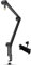 Mikrofonständer mit Schockhalterung und Tischklemme Einstellbar Aluminiumlegierung Mikrofon Halterung 3/8 Auf 5/8 Schraubadapter, Microphone Boom Arm with Shock Mount, with Flat Stand