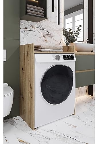 MINIO go for it - Mobile Lavatrice SITO, Coprilavatrice da Esterno con Dimensioni 64x97,5x50cm, Mobile Sopra Lavatrice Realizzato in Multistrato di Spessore 16 mm, Riduce il Rumore, Rovere Artigianale