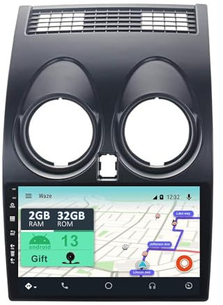 YUNTX Android 14 Autoradio für Nissan Qashqai J10(2008-2014)-9 Zoll Touchscreen-Kostenlose Kamera-DAB/GPS/Lenkradsteuerung/MirrorLink/Bluetooth 5.0/WiFi/USB/4G/CarPlay