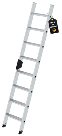 PROREGAL Échelle simple sans traverse | 8 marches | échelle, échelle télescopique, escabeau, escabeau fixe, double échelle