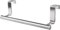 Over The Door Towel Rail Towel Holder for Cupboard Drawer Cabinet Kitchen and Bathroom Towel Rail (1, sliver)
