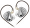 KZ Castor In Ear Monitor, Dual-Dynamischer Treiber, kabelgebundene IEM-Ohrhörer, HiFi In Ear Kopfhörer, Klangabstimmung, geräuschisolierendes IEM, abnehmbares 2-poliges Kabel (Silber, kein Mikro)