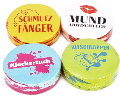 KAMACA 4 er Set Magische Handtücher Zauberhandtuch aus Baumwolle Party Mitgebsel Kindergeburtstag (4er Set (4 Stück) Fun)