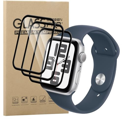 KZIOACSH Screen Protector for Apple Watch SE 2 Gen 2023 40mm, 3 Pack Full Coverage 3D Curved Edge Anti-Scratch Protective Film Flexible PET Anti-Fingerprint Bubble Free Transparent Screen Cover