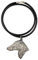 Art-Dog Hundekopf-Halskette auf Lederband - ArtDog Kollektion Hunde Halskette - Silberne Ketten mit Hundebildern - Schmuck mit Hunderassen - Saluki