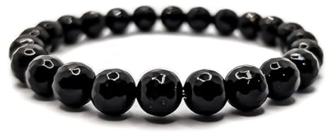 Premium Armband für Männer,Perlenarmband Herren mit schwarzen 12mm Onyx Perlen Lavastein,Vintage Casual Armband,Handmade Perlenarmband Schutz Kraft Stärke,Geschenk für Männer aus echten Natursteinen