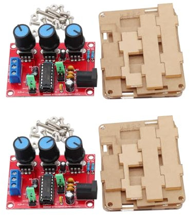 Heevhas 2 juegos de XR2206 Alta precisión Generador de señal de función kit de bricolaje 1HZ-1MHZ Amplitud de frecuencia ajustable Onda sinusoidal/onda triangular/onda cuadrada con instrucciones