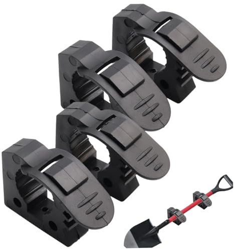 Rubber Clamp, Quick Release Clamp 4Pcs Non-Slip Rubber Clamp for 1.18-1.57In Diameter Tools Universal Strong Load Tuv Atv Van Trucks Quick Grip Clamps for Shovel Axe Quick Grip Clamps