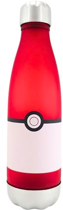 Pokémon Botella Reutilizable, Diseño Plastico Resistente Libre de BPA, Botella de Agua Tacto Suave para Niños, Botella de Viaje, Capacidad 650 ml