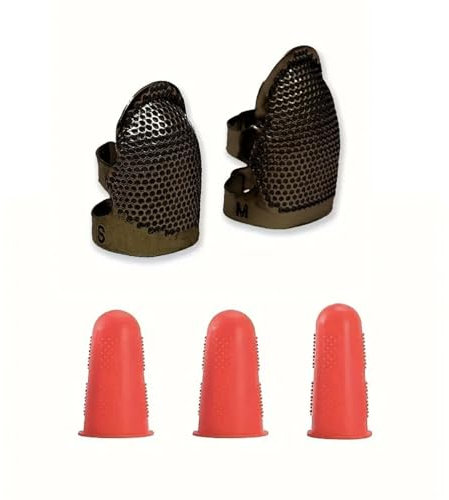 Sewing Thimble Finger Protector and Hot Glue Gun Finger Protectors (Red)