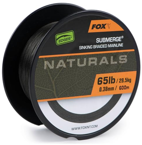 Fox Submerge Naturals Braid - 300m geflochtene Angelschnur, Durchmesser/Tragkraft:0.38mm / 29.5kg / 65lb