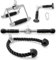 GYMAX Cable Machine Attachment Set, Weight Machine Accessories for Home Gym (Double D Roll Handle + V-Shape Handle + Triceps Rope + Straight Rotating Bar)