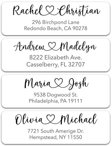 Personalized Return Address Labels - Custom Address Stickers on Sheets for Wedding Invitations (100-1000 Labels)