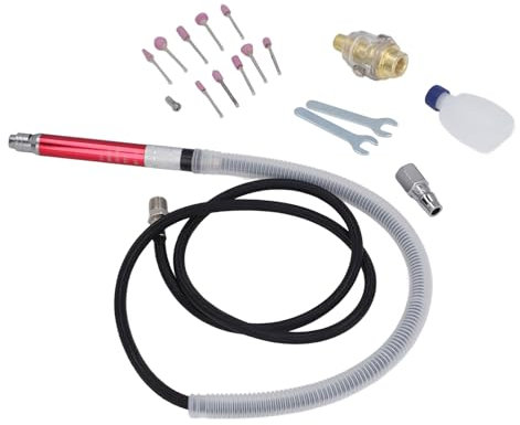Mikro-Luft-Stabschleifer-Set, 58.000 U/min, Multifunktionales 1/8-Zoll-Druckluft-Stabschleifer-Set Zum Anfasen, Schleifen, Gravieren