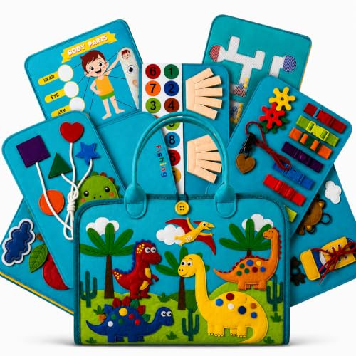 ImaginJoy Busy Board ab 1 Jahr – Montessori Spielzeug zur Förderung der Motorik – Spielzeug ab 2 Jahre mit sensorischen Aktivitäten – Quiet Book für Reisen und frühes Lernen