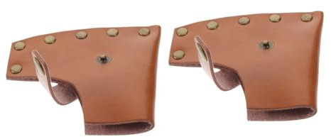 HOMSFOU 2St Axtsatz Halfter Mantel Beilschutz Schutzhülle für Scheide Gürtel Werkzeug Beilscheide Schutztasche zum Wandern Wache Beil Sicherheitsabdeckung Axtkopfholster Leder Brown