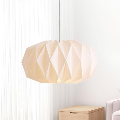 Origami Design Papier Lampenschirm Hängelampe, Nordische Kreativpapier Lampenschirm Deko Papier Laterne Deckenlampen Shade, Moderner Papierlampenschirm für Hängelampe
