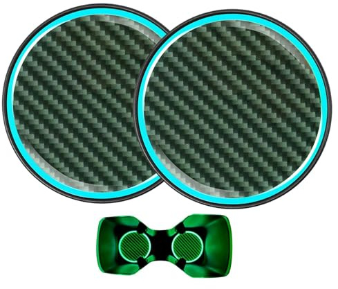 Raheem Pack of 2 Car Cup Holder Coasters | Luminous Coasters, Universal Drink Holder Coaster, Luminescent Light Cup Pad (Unmarked), Car Accessories
