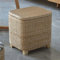 Fußstütze, Sitzbank aus Seegras und Rattan, japanischer Stil, Holz, Fußstütze, Bank für Eingangsbereich, Schuhbank im Schlafzimmer oder Wohnzimmer, klein, 30 x 22 x 27 cm