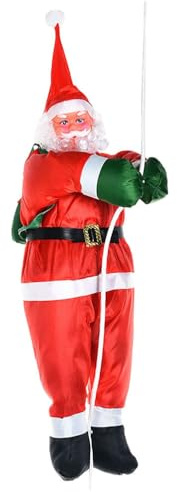 Zerodeko Kletternder Weihnachtsmann Aufblasbare Weihnachtsdeko Für Den Innen Und Außenbereich Festliche Santa Figur Für Den Weihnachtbaum Und Als Dekoration