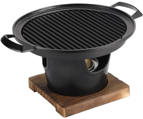 Koreanischer BBQ-Grill, rauchfreier, antihaftbeschichteter Tisch-Holzkohlegrill, leicht zusammenzubauender tragbarer BBQ-Grill für Zuhause, Picknicks, Camping und Zusammenkünfte im Freien, rauchfreier