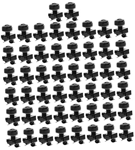 Gatuida 50sets Cage Nuts and Screws for Machines Zinc Plated Iron Cage Screws Practical Nut for Shelve Cabinet Assembly