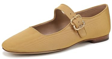 Sam Edelman Women's Michaela Mary Jane Flat, Deep Mustard, 11