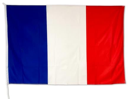 Bandiera Francese 70x100 cm - Tessuto Nautico Resistente e Colori Brillanti. Bandiera della Francia ideale per esterno e interno