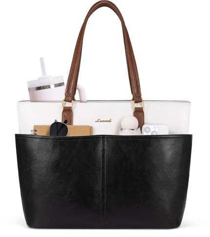 LOVEVOOK Handtasche Damen Groß, Laptoptasche 17,3 Zoll, Shopper Tasche Elegant, Handtaschen für Damen, Arbeitstasche, Business Taschen, Lehrertasche, für Alltags, Einkaufen, Uni und Büro